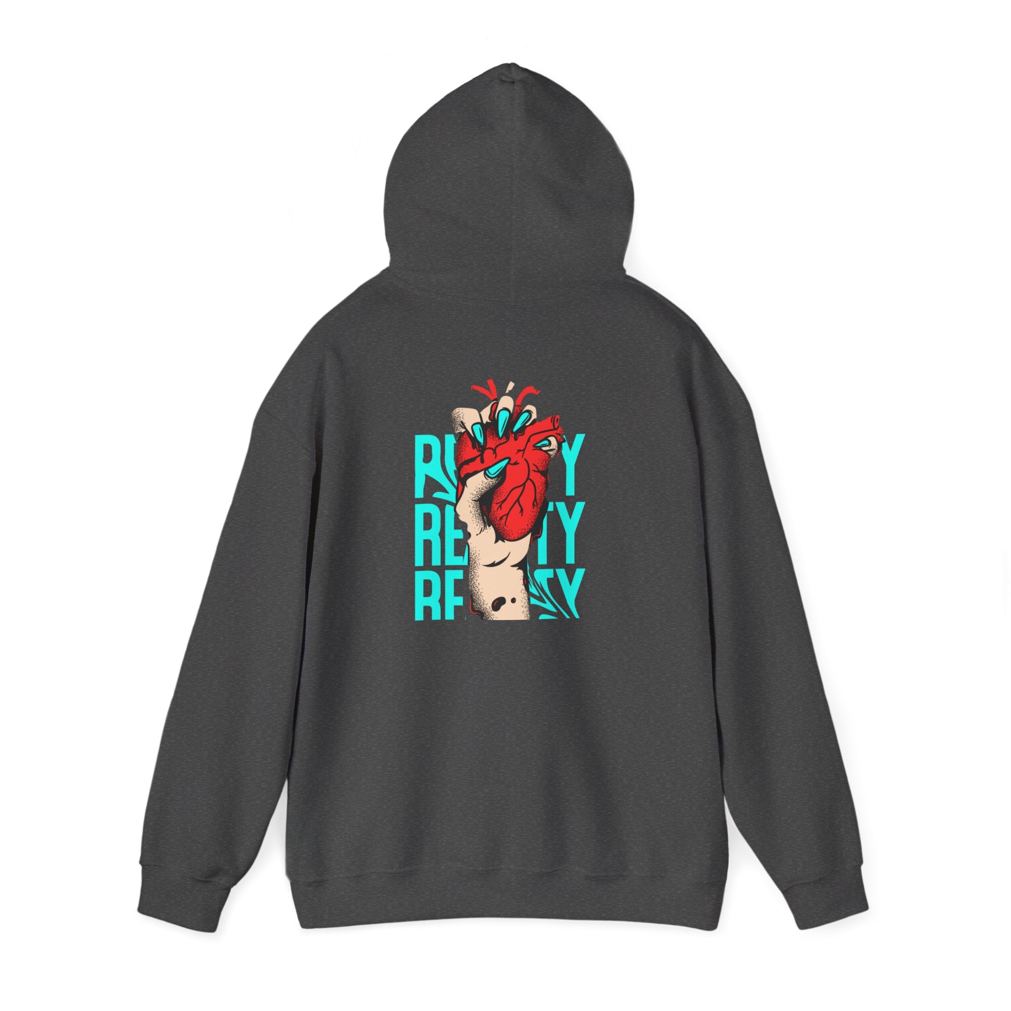 Heart in Hand Hoodie — 'Ready' Graphic Pullover