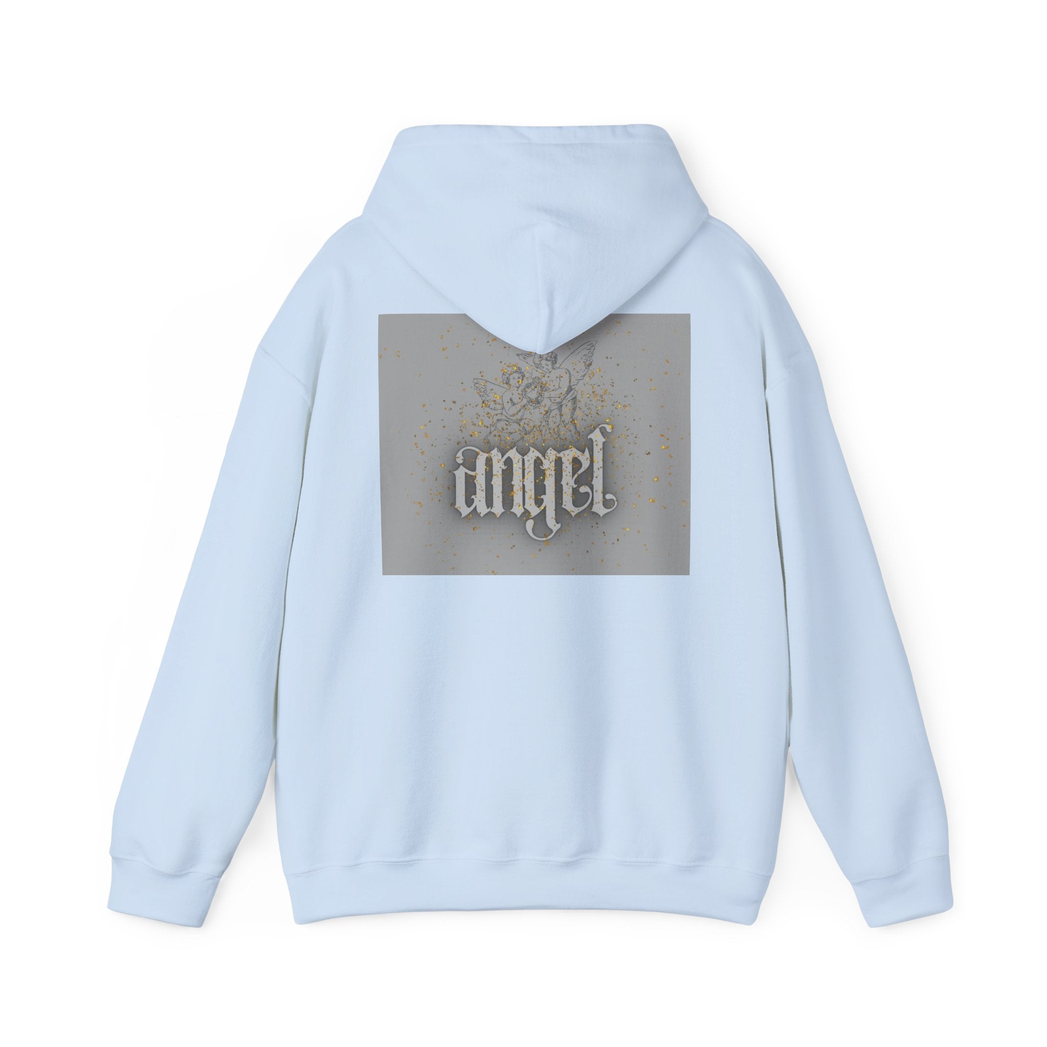 Angel Gothic Hoodie — White Graphic Hooded Sweatshirt