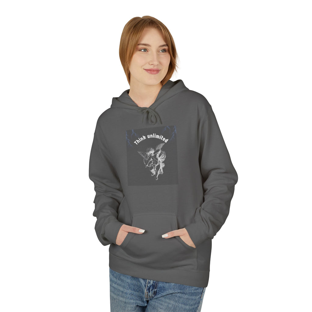 Think Unlimited Hoodie — Inspirational Angel Graphic Pullover
