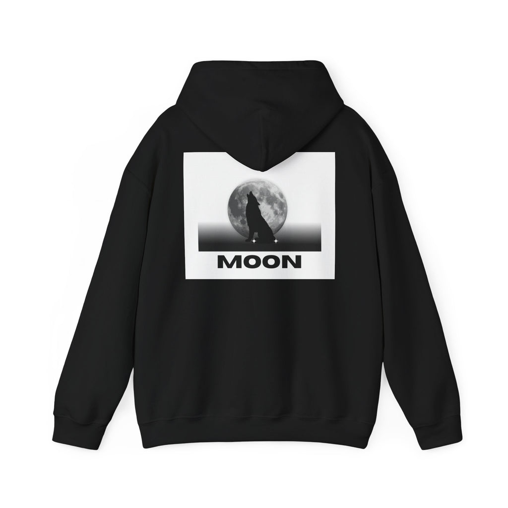 Moon Wolf Hoodie - Silhouette Moon Graphic Sweatshirt
