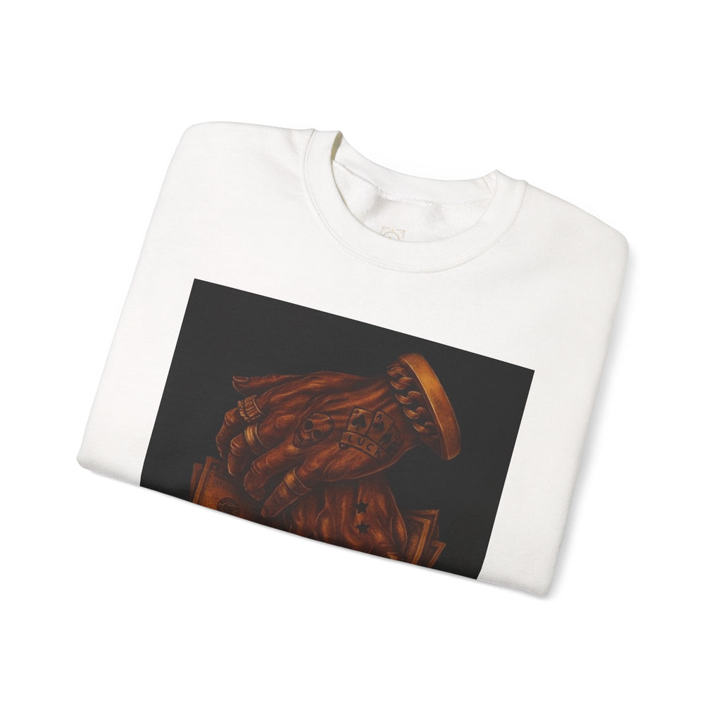 Crewneck Sweatshirt — 'Money Biggest Power' Graphic Pullover