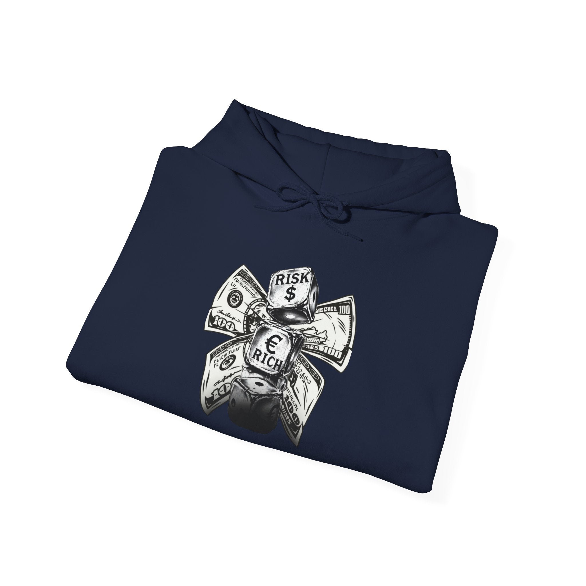 Money Bow Hoodie — Graphic Dollar Knot “Get Rich” Pullover