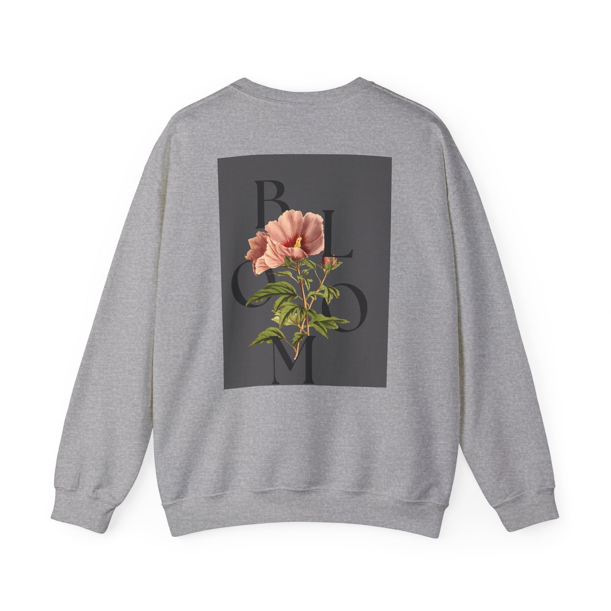 Floral Bloom Sweatshirt — Vintage Pink Flower Graphic Crewneck