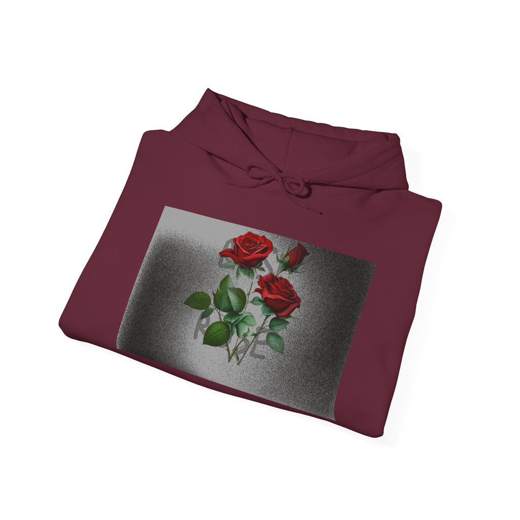 Rose Bloom Hoodie — Vintage Red Roses Graphic Pullover