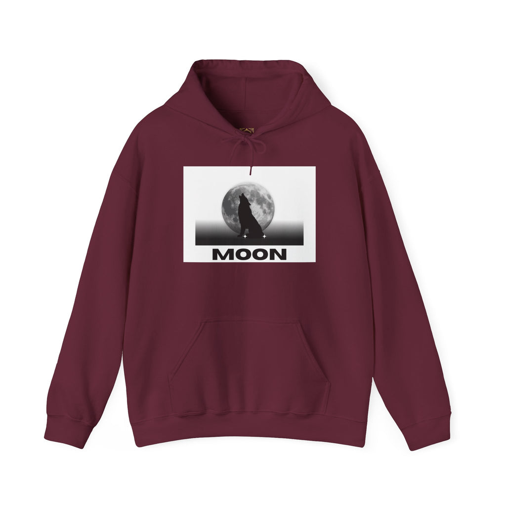 Moon Wolf Hoodie - Silhouette Moon Graphic Sweatshirt