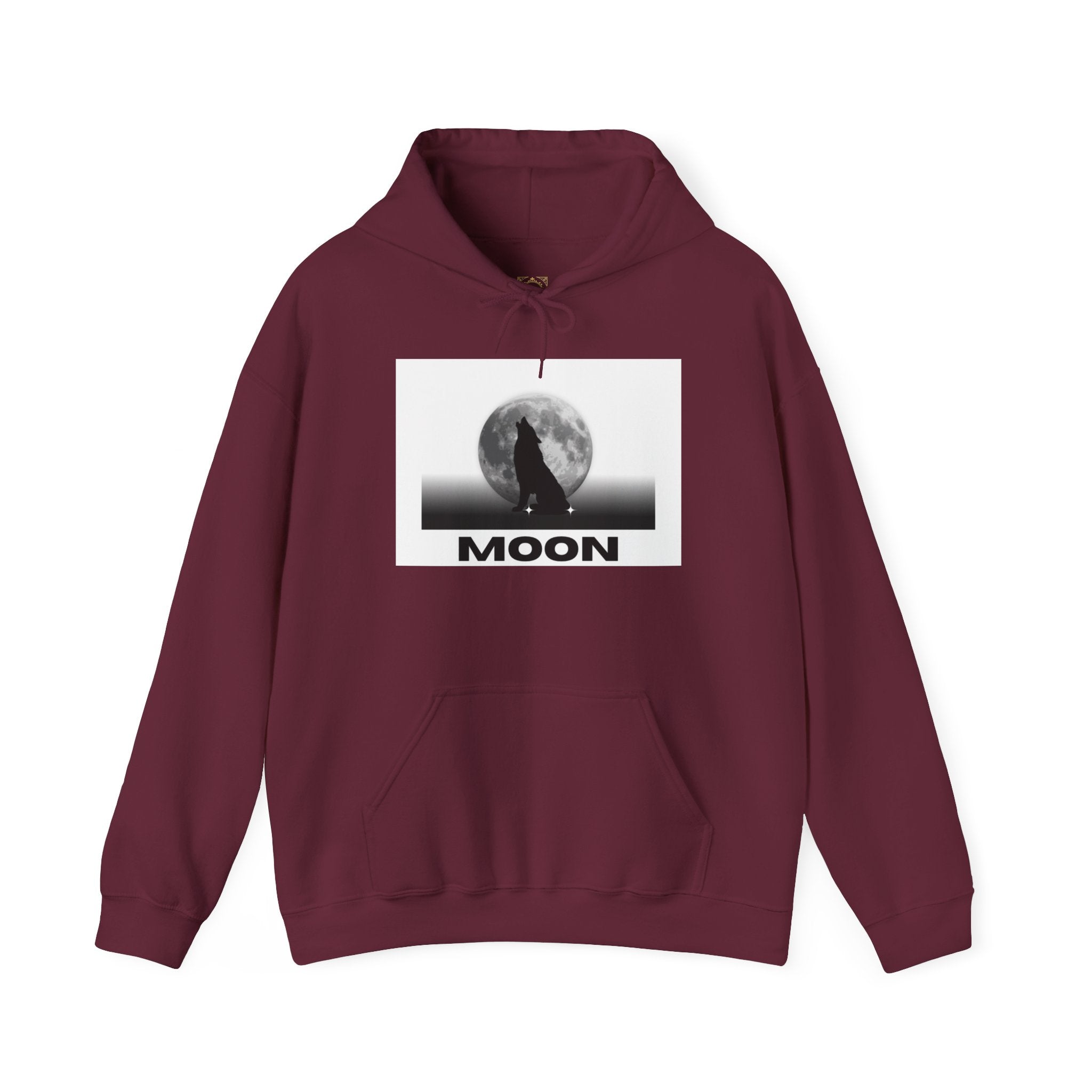 Moon Wolf Hoodie - Silhouette Moon Graphic Sweatshirt