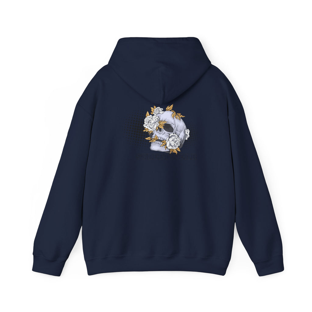 Floral Skull Hoodie — Vintage Botanical Skull Graphic Sweatshirt