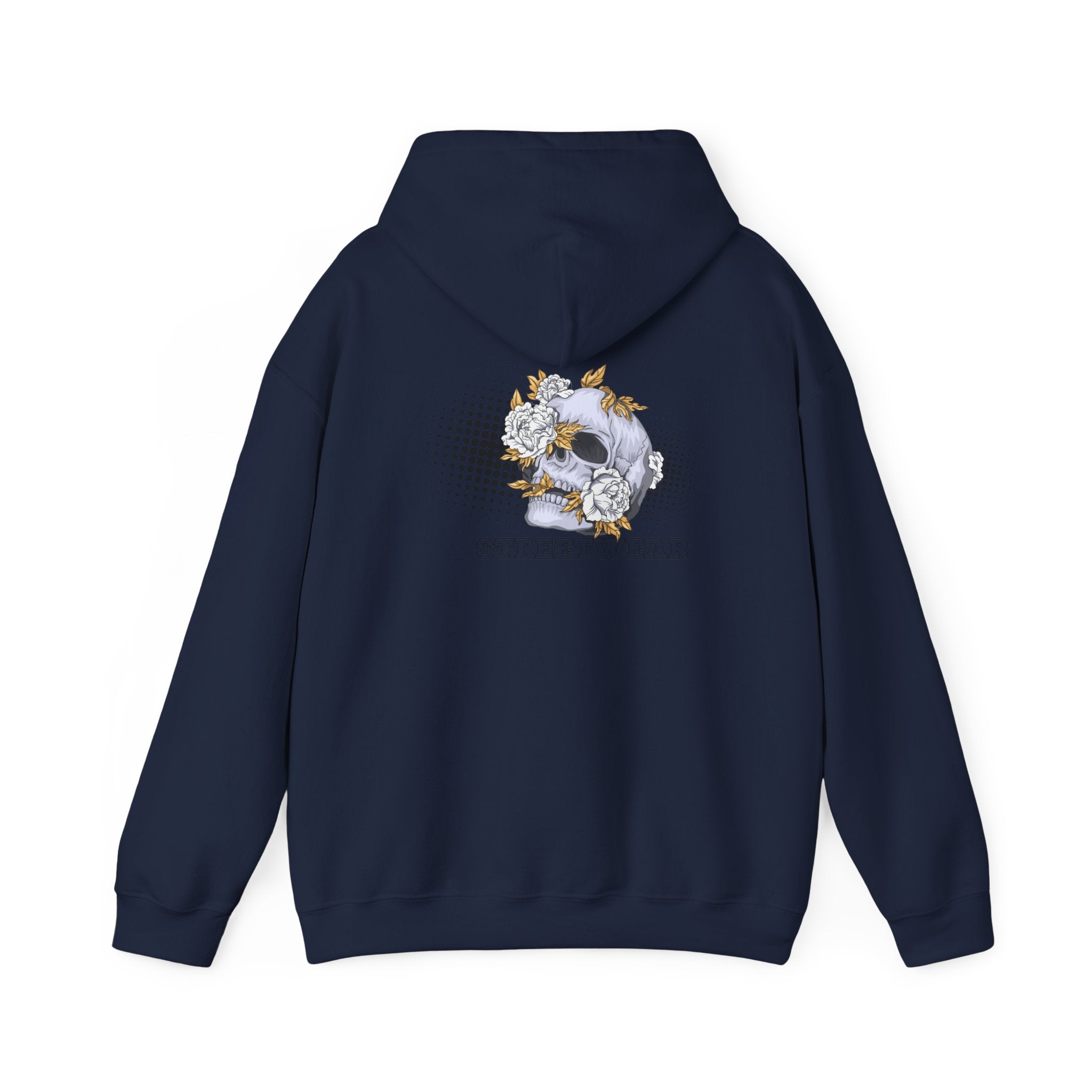 Floral Skull Hoodie — Vintage Botanical Skull Graphic Sweatshirt