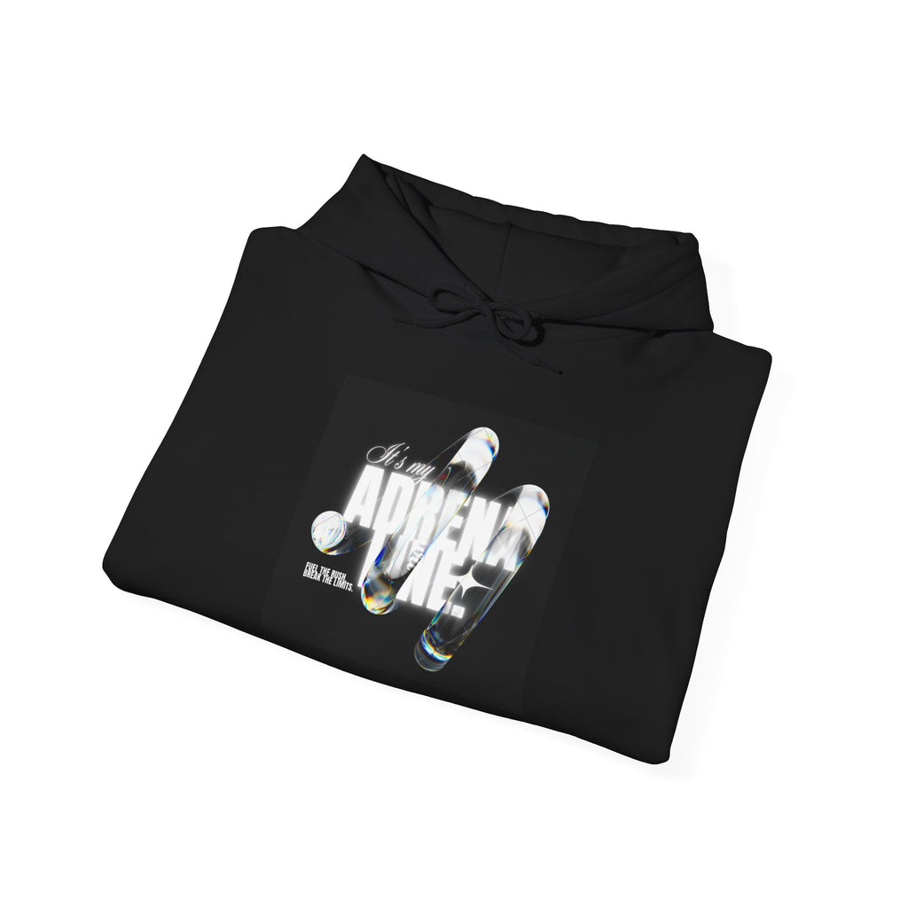 Bubble Text 'Adrenaline' Graphic Hoodie — Urban Streetwear Pullover