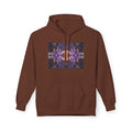 Kaleidoscope Neon Abstract Hoodie — Psychedelic Symmetry Graphic Sweatshirt