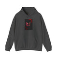 Floral Smoke Hoodie — Dark Red Rose Graphic Hooded Sweatshirt