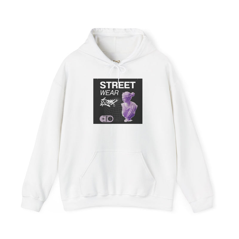 Streetwear Hoodie — 'STREET WEAR' Vaporwave Statue Graphic Pullover