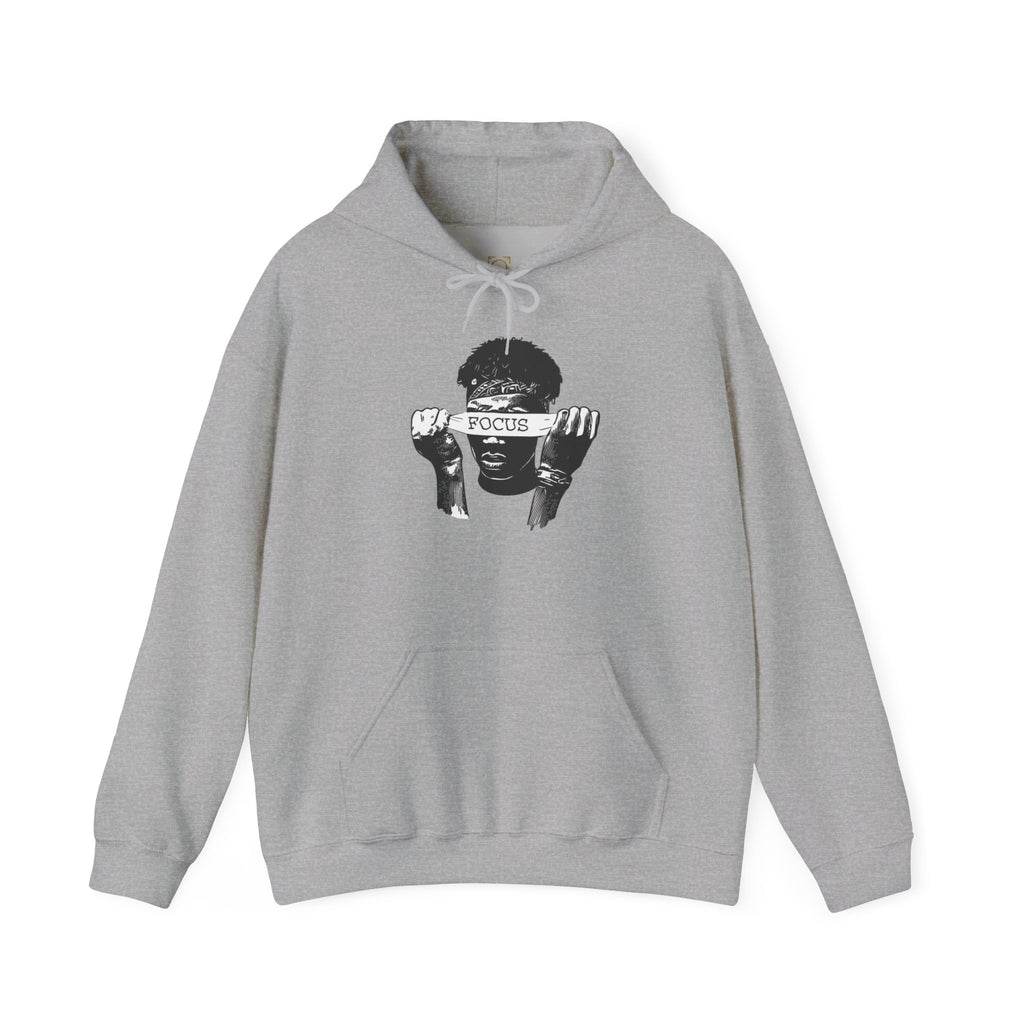 Focus Graphic Hoodie — Monochrome Motivational Streetwear