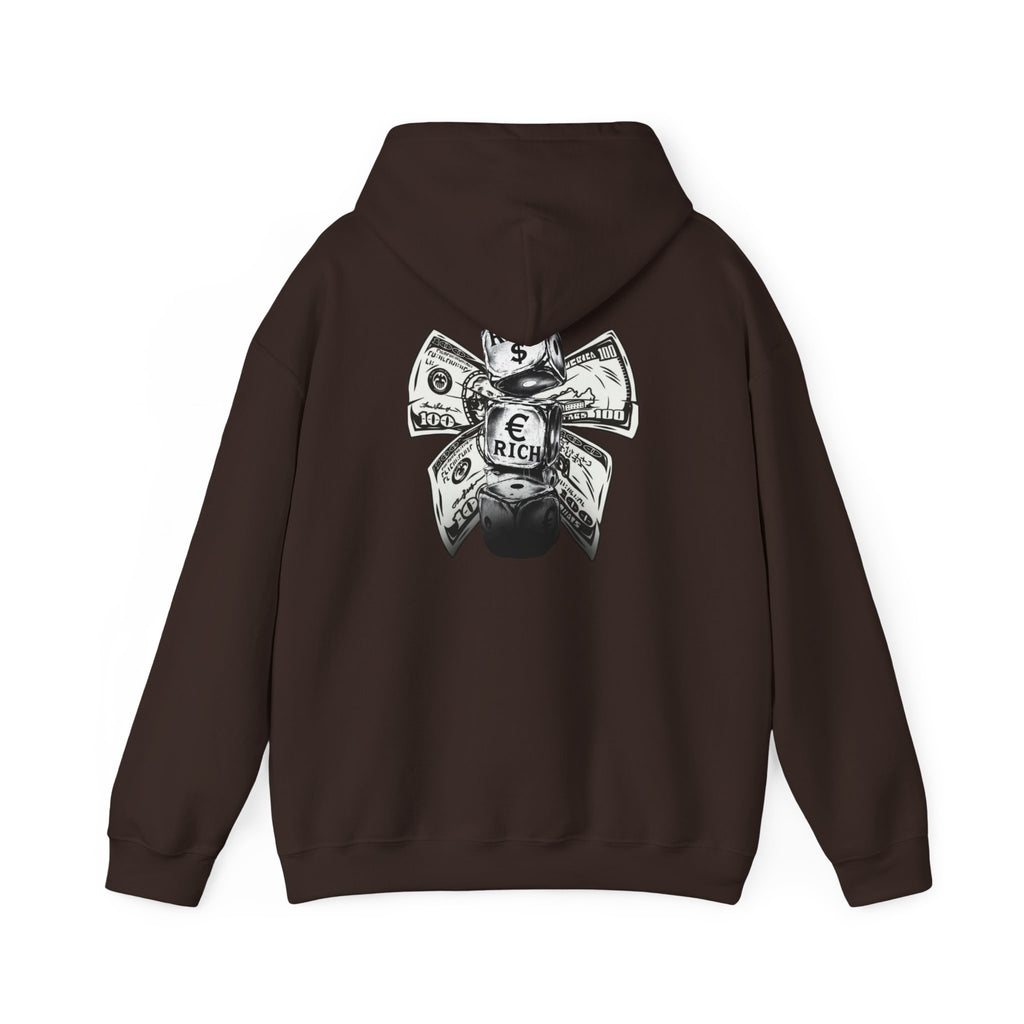 Money Bow Hoodie — Graphic Dollar Knot “Get Rich” Pullover