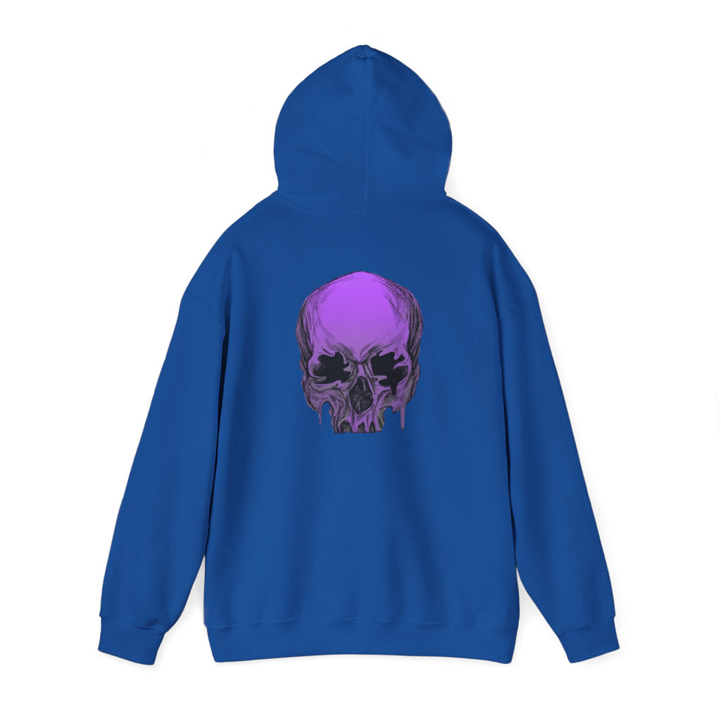 Purple Drip Skull Hoodie — Gothic Streetwear Pullover