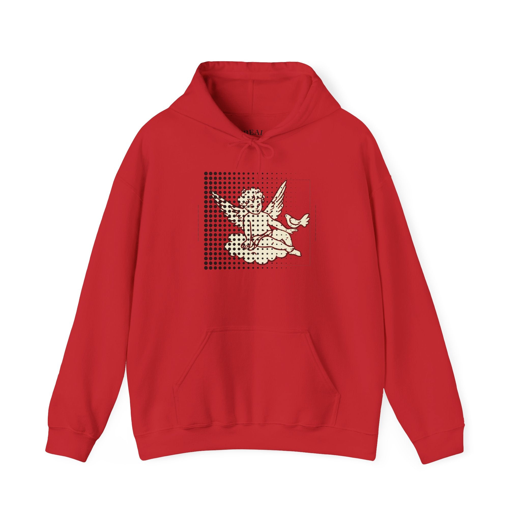 Cherub Dot Art Hoodie — Vintage Angel Graphic Pullover