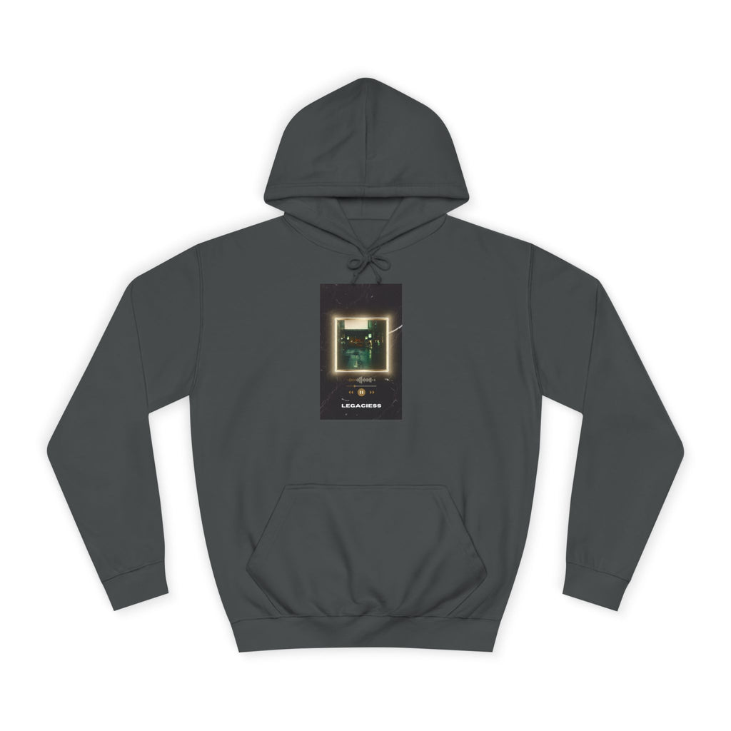 College Hoodie — Retro Neon Square Album Art Design