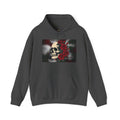 Skull with Red Roses Hoodie — Gothic Floral Skull Sweatshirt