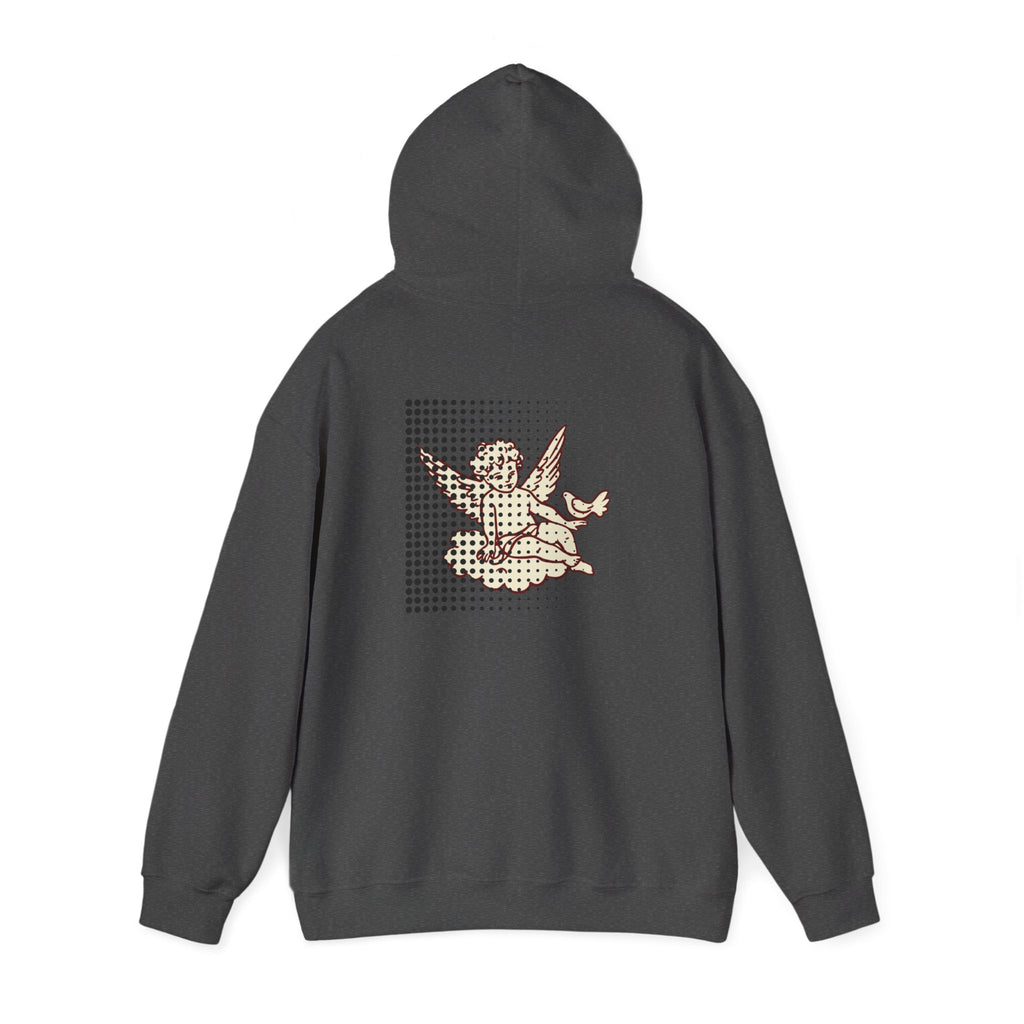 Cherub Dot Art Hoodie — Vintage Angel Graphic Pullover