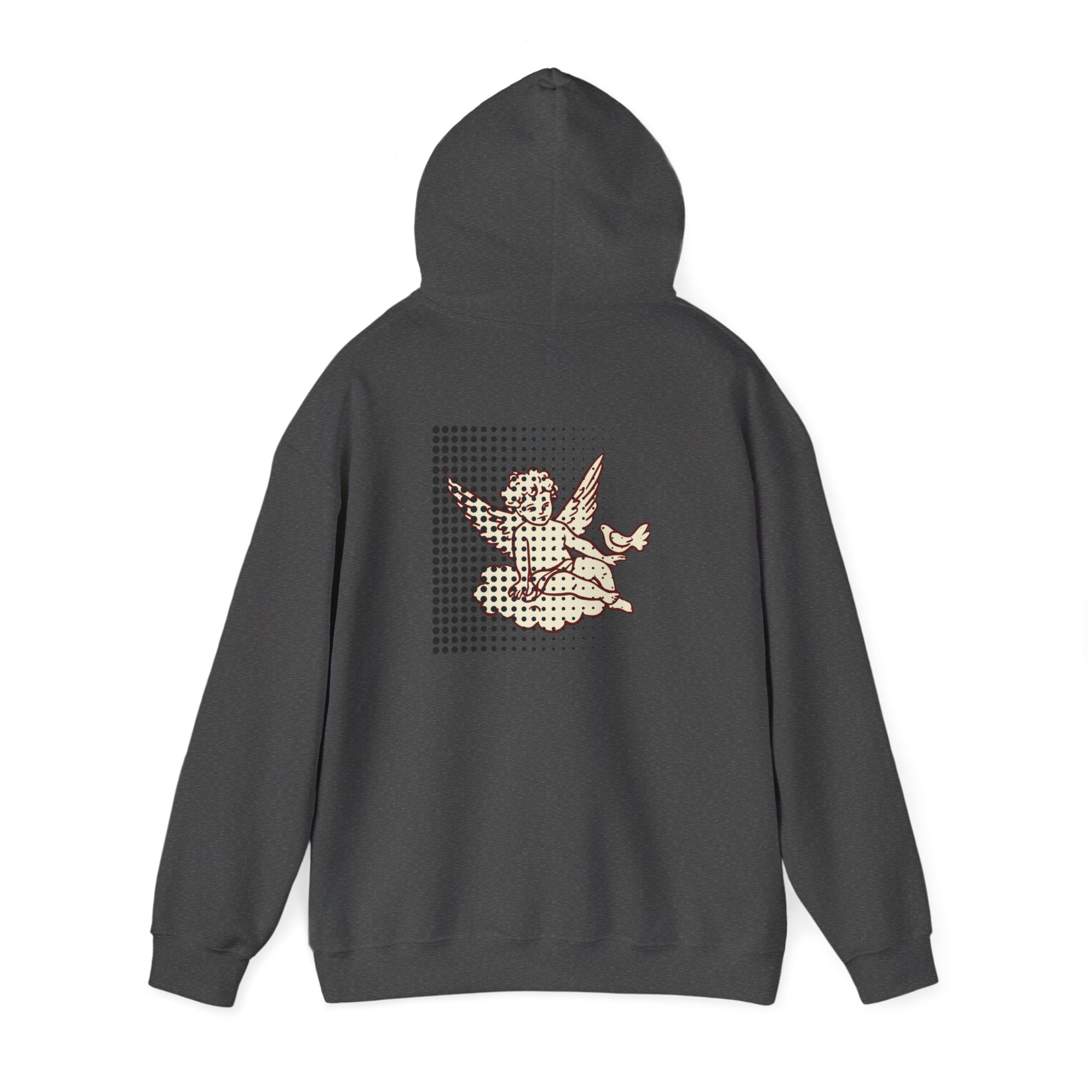 Cherub Dot Art Hoodie — Vintage Angel Graphic Pullover