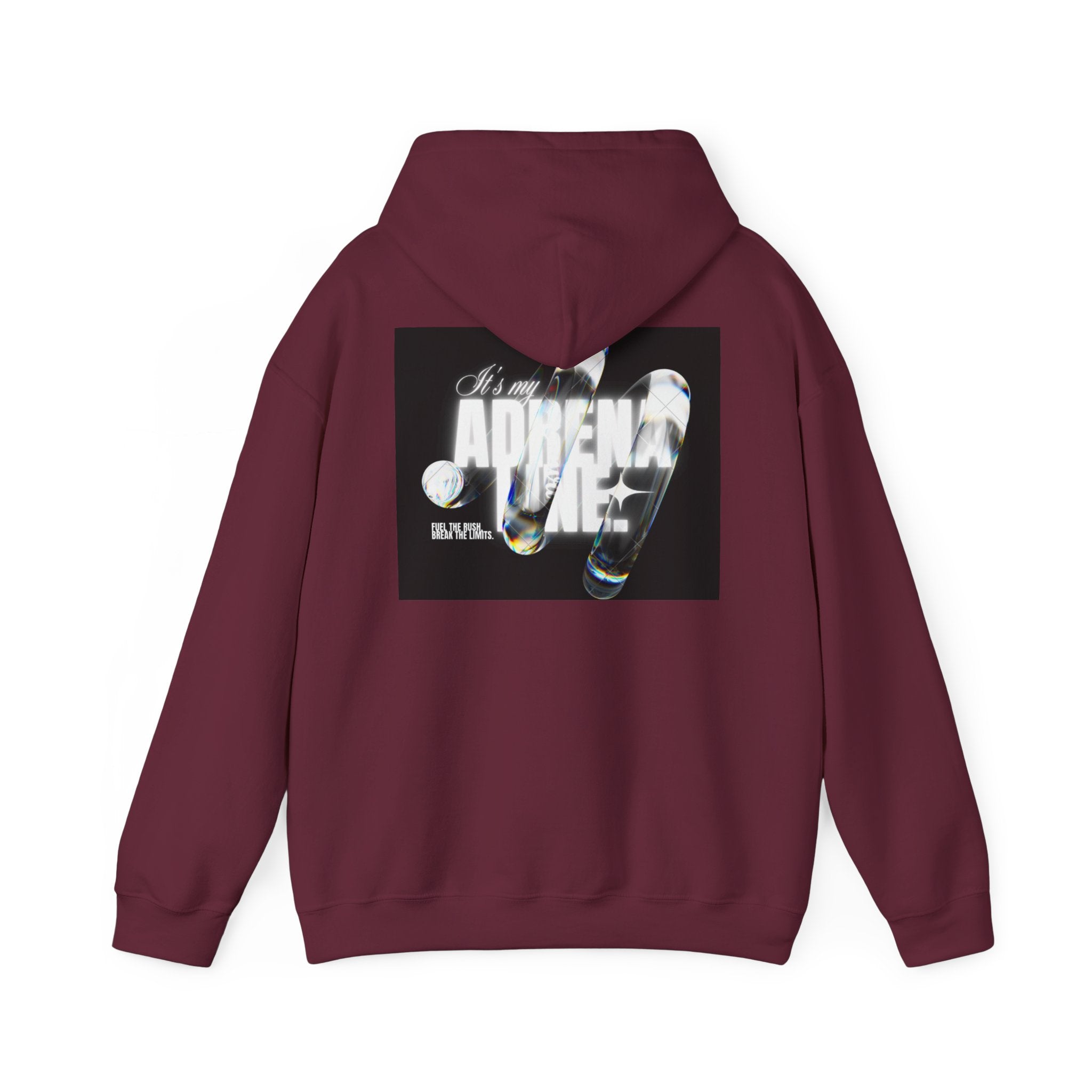 Bubble Text 'Adrenaline' Graphic Hoodie — Urban Streetwear Pullover