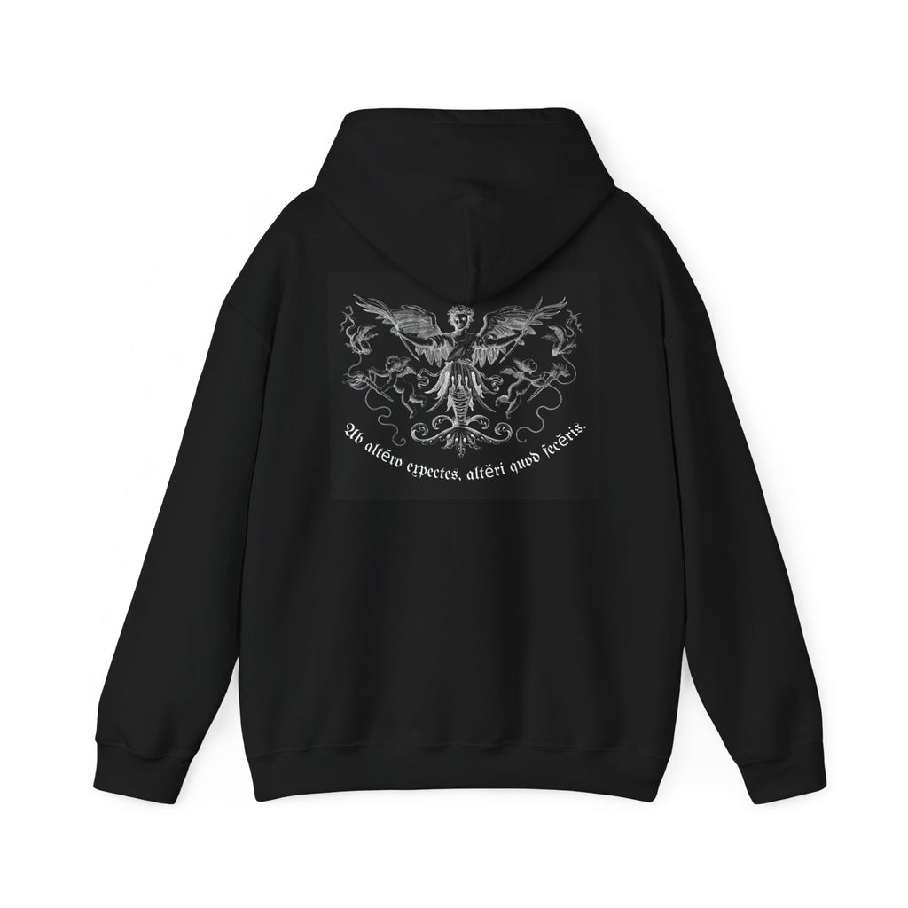 Phoenix Crest Hoodie — "We alone create, alone save, alone" Gothic Graphic Sweatshirt