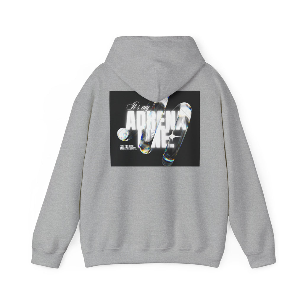 Bubble Text 'Adrenaline' Graphic Hoodie — Urban Streetwear Pullover