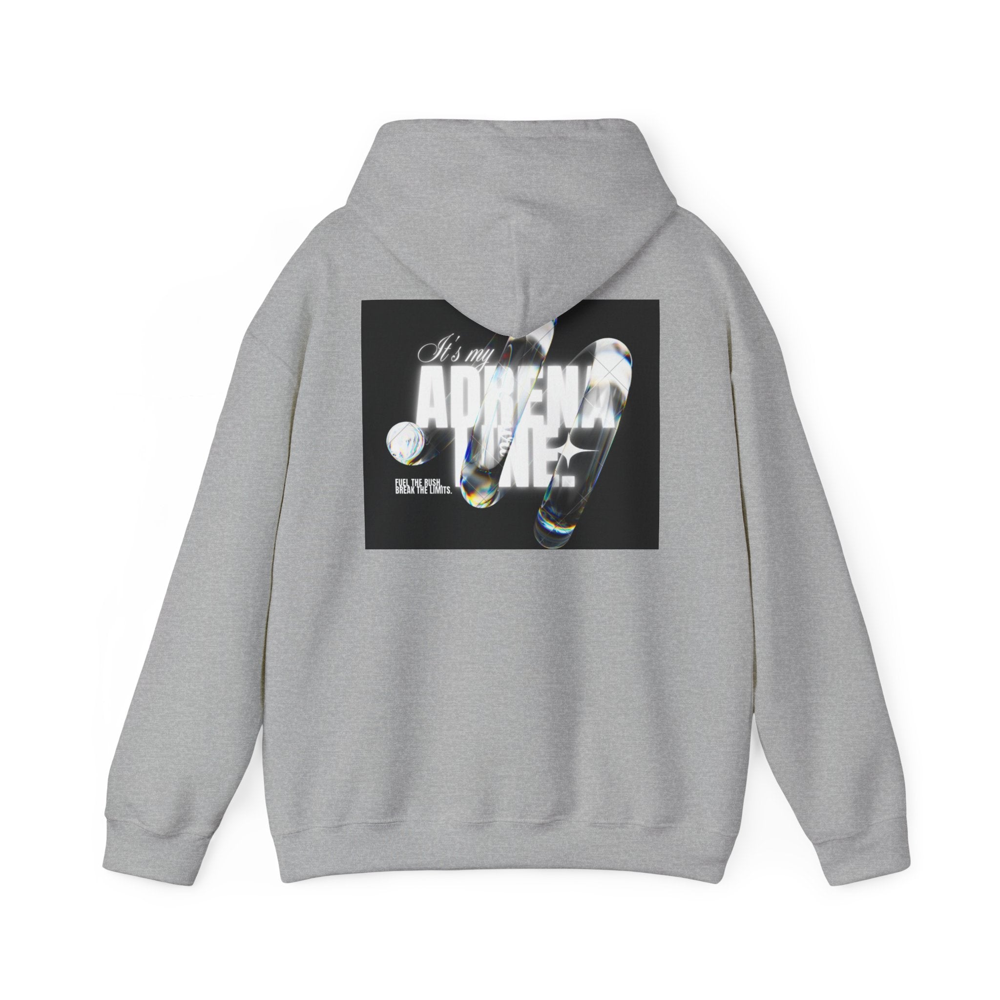 Bubble Text 'Adrenaline' Graphic Hoodie — Urban Streetwear Pullover