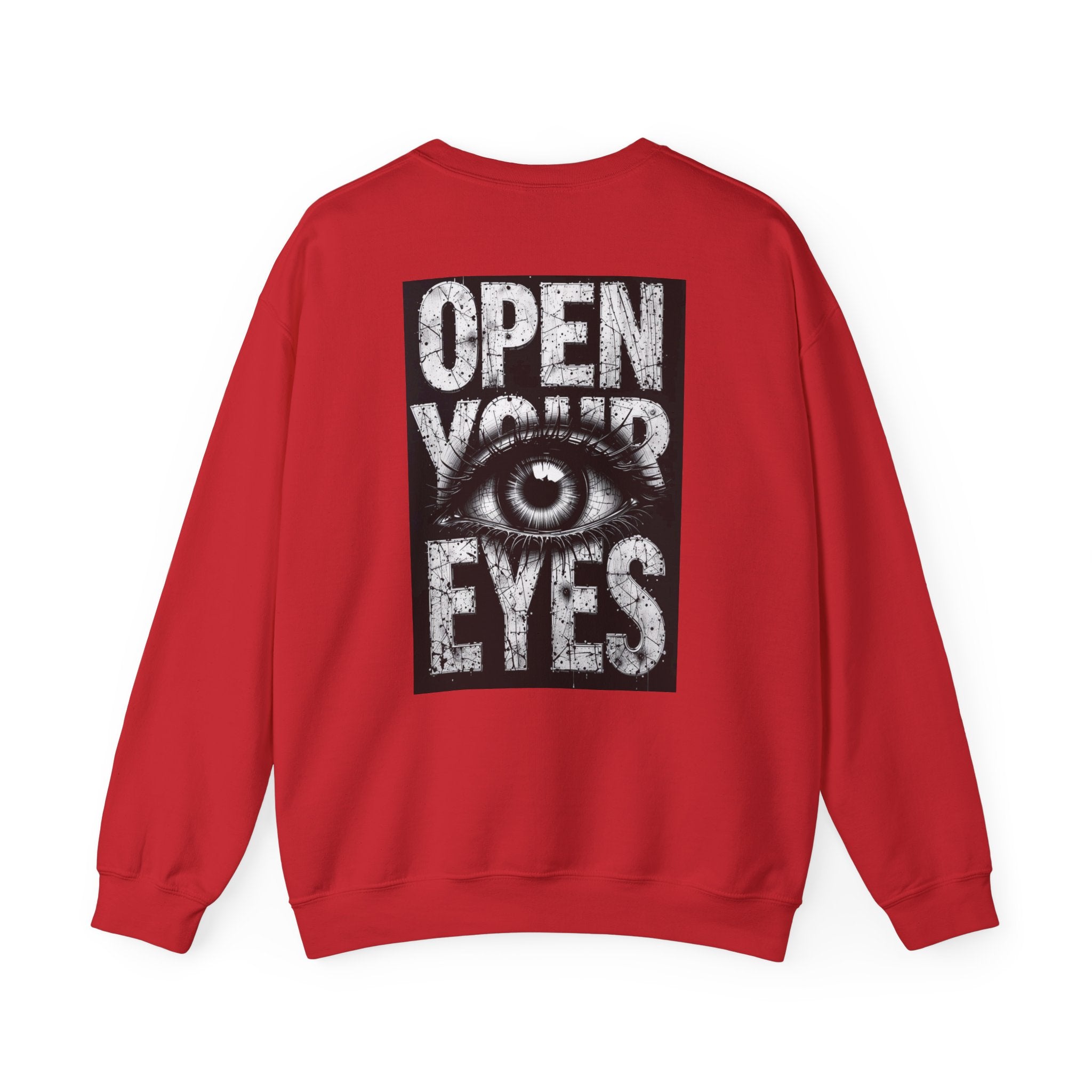 Open Your Eyes Crewneck Sweatshirt — Graphic Eye Design