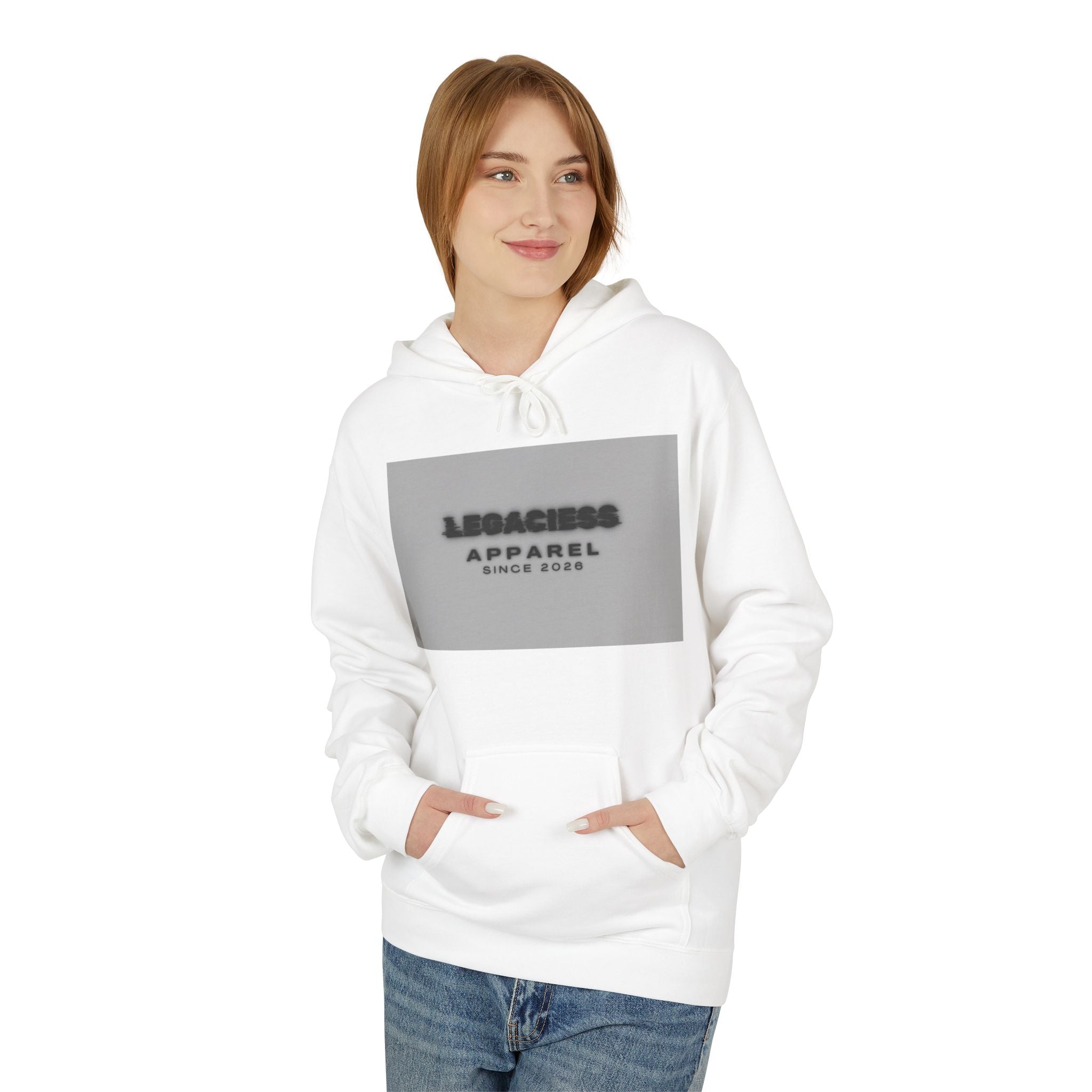 Hoodie — 'Legacies Apparel Since 2028' Minimal Logo Pullover