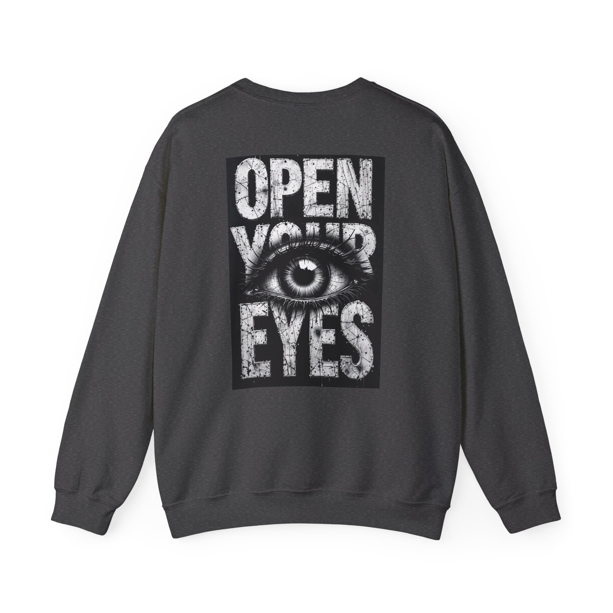 Open Your Eyes Crewneck Sweatshirt — Graphic Eye Design