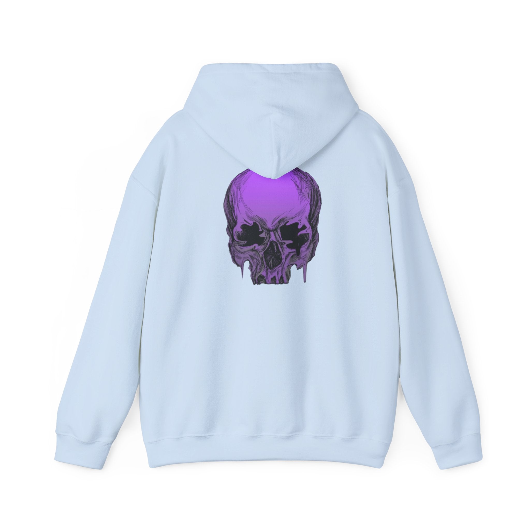 Purple Drip Skull Hoodie — Gothic Streetwear Pullover
