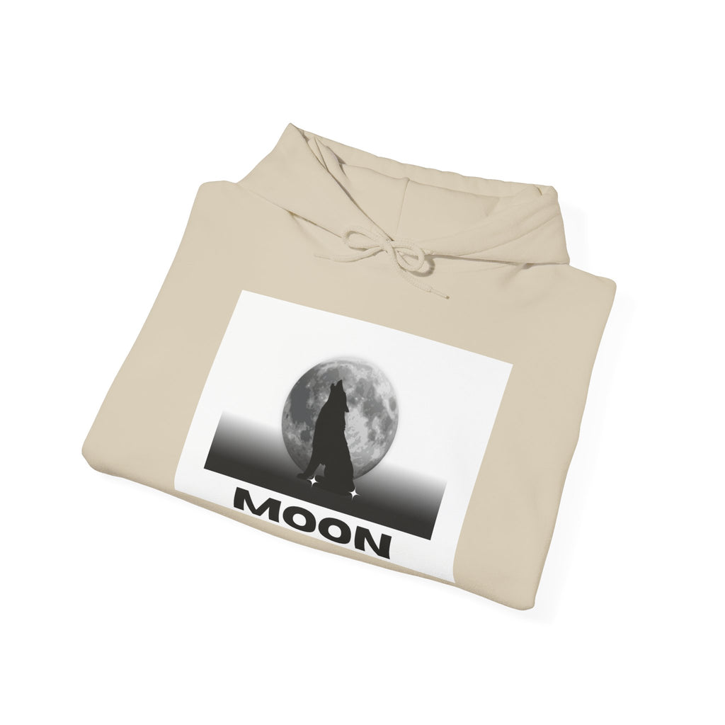 Moon Wolf Hoodie - Silhouette Moon Graphic Sweatshirt