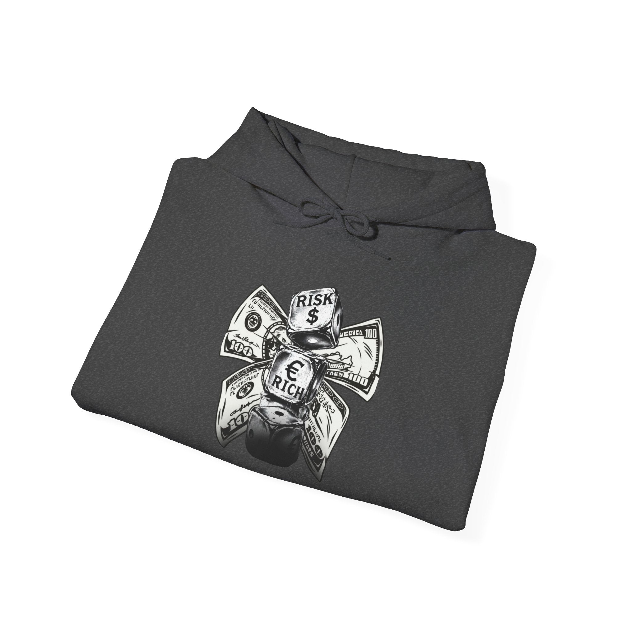 Money Bow Hoodie — Graphic Dollar Knot “Get Rich” Pullover