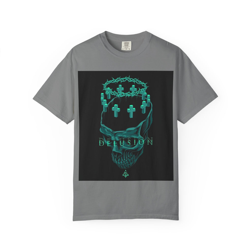 Skull Crown Tee — 'Delusion' Gothic Graphic T-Shirt