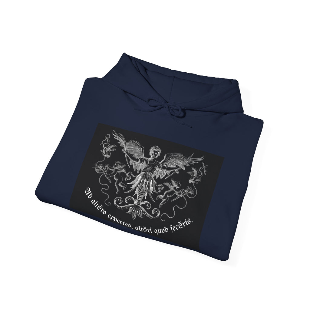 Phoenix Crest Hoodie — "We alone create, alone save, alone" Gothic Graphic Sweatshirt