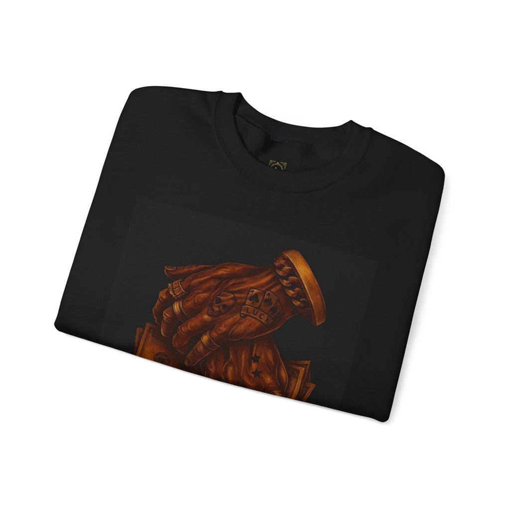 Crewneck Sweatshirt — 'Money Biggest Power' Graphic Pullover