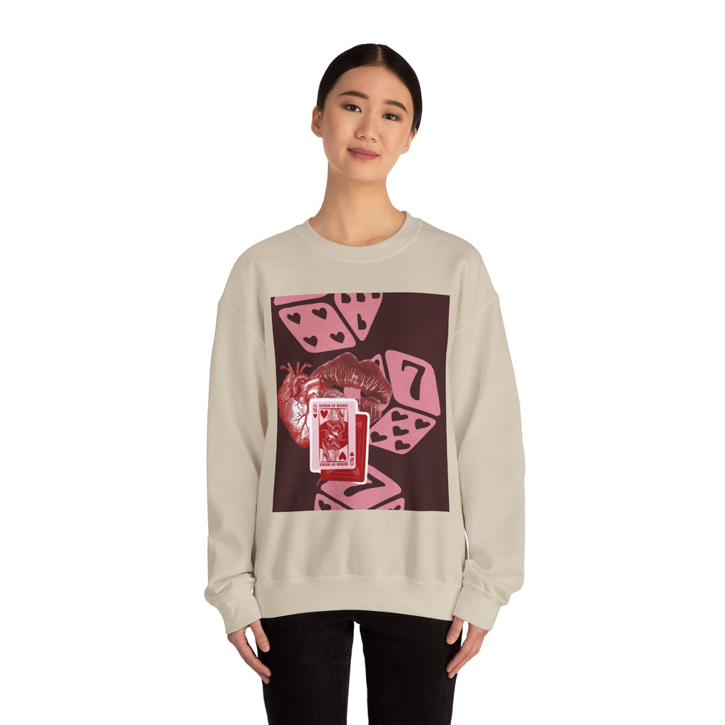 Lucky Heart Dice Crewneck Sweatshirt — 'Legaciess' Logo Back