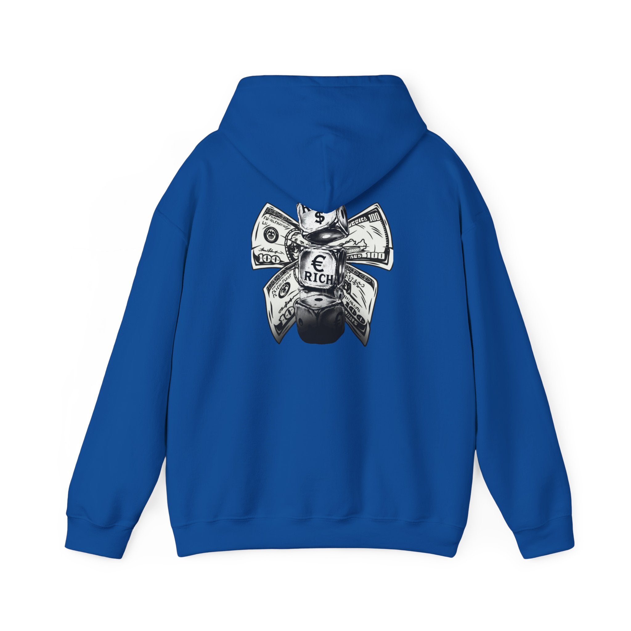 Money Bow Hoodie — Graphic Dollar Knot “Get Rich” Pullover
