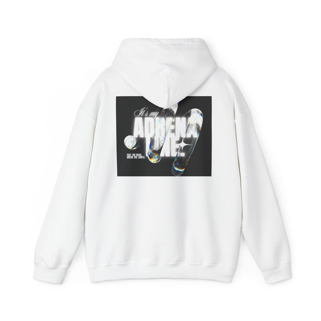 Bubble Text 'Adrenaline' Graphic Hoodie — Urban Streetwear Pullover