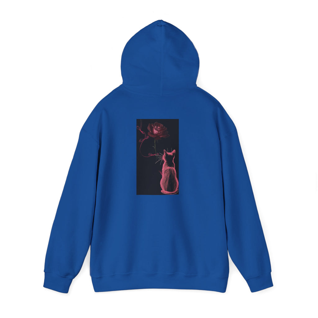 Cat Moonlight Hoodie — Neon Pink Cat Silhouette Sweatshirt
