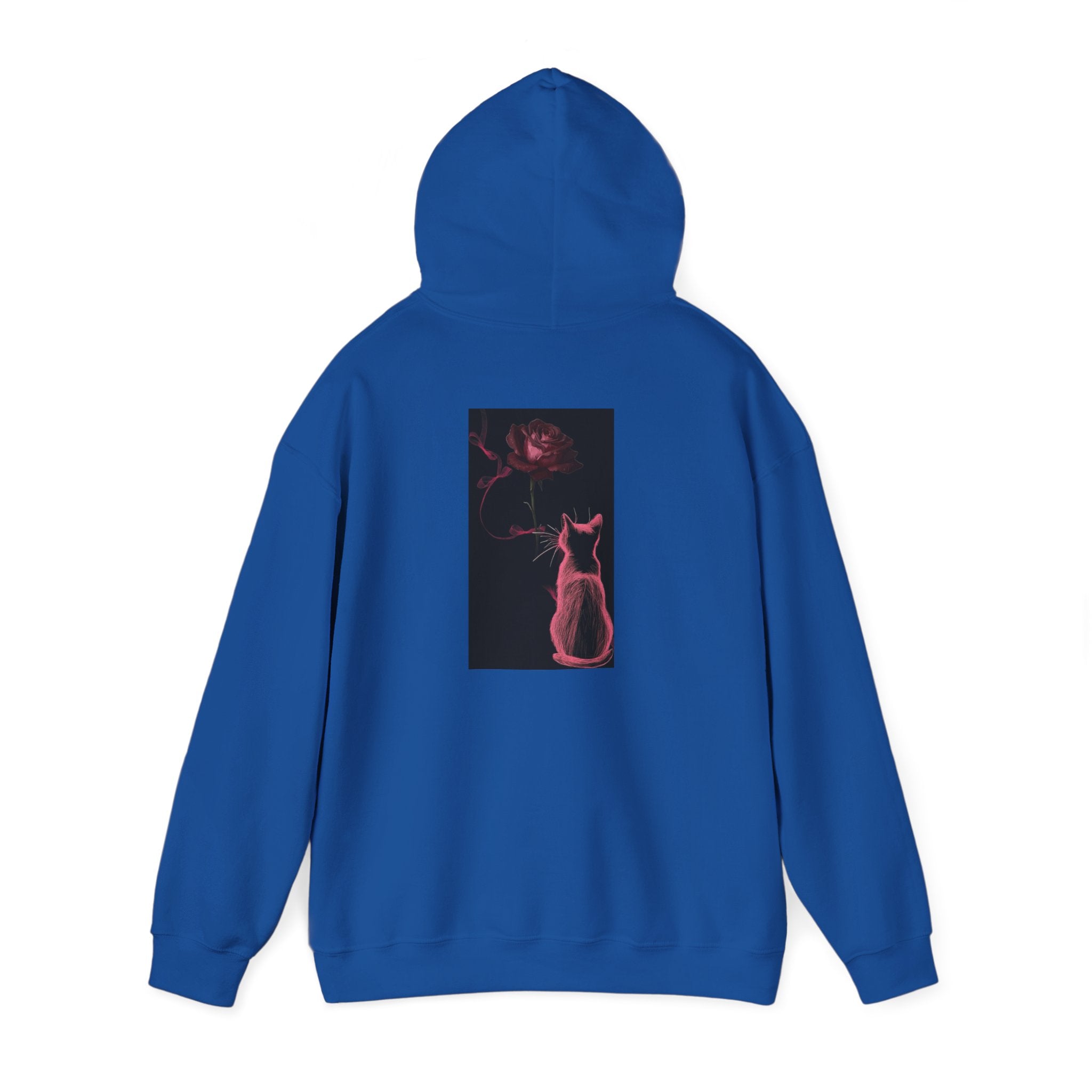 Cat Moonlight Hoodie — Neon Pink Cat Silhouette Sweatshirt