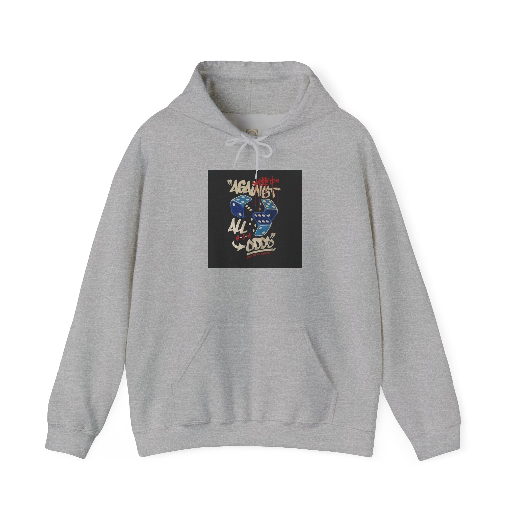 Against All Odds Hoodie — Vintage Dice Graphic Pullover