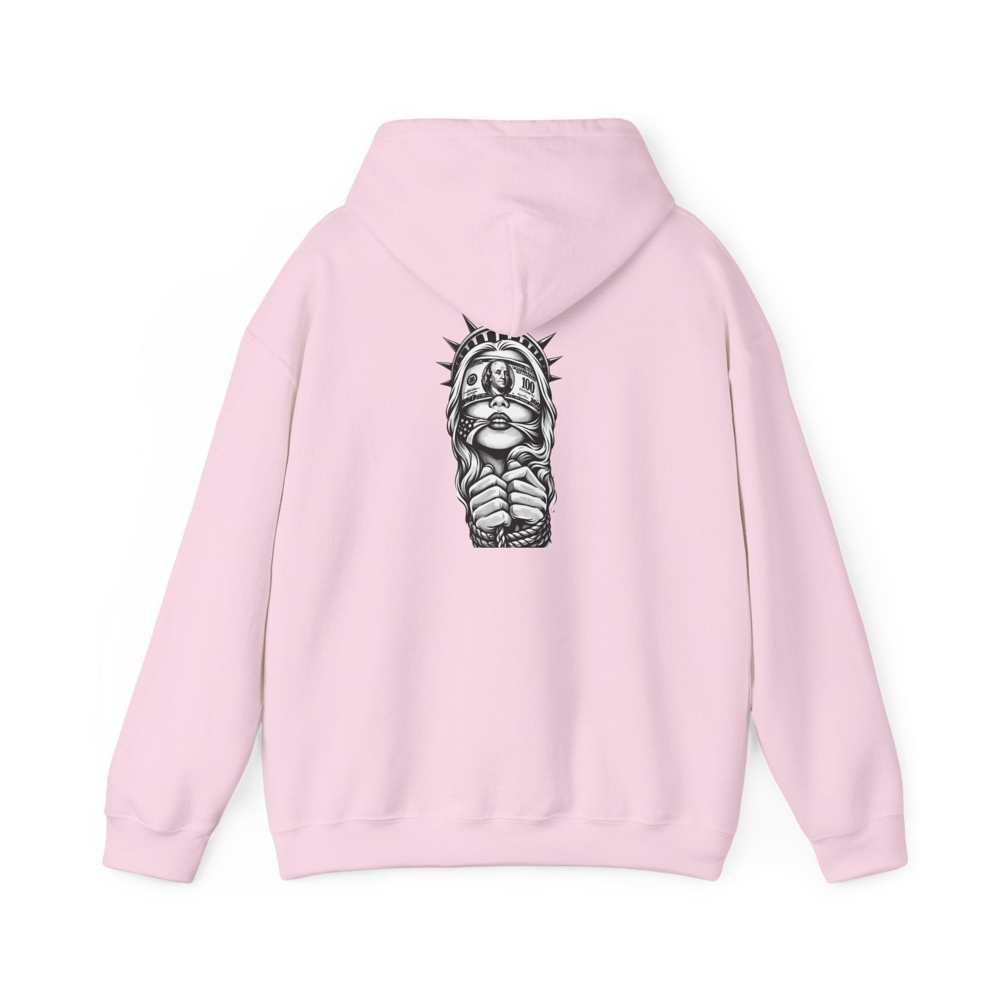 Statue of Liberty Prayer Hands Hoodie — Gothic Liberty Graphic Sweatshirt