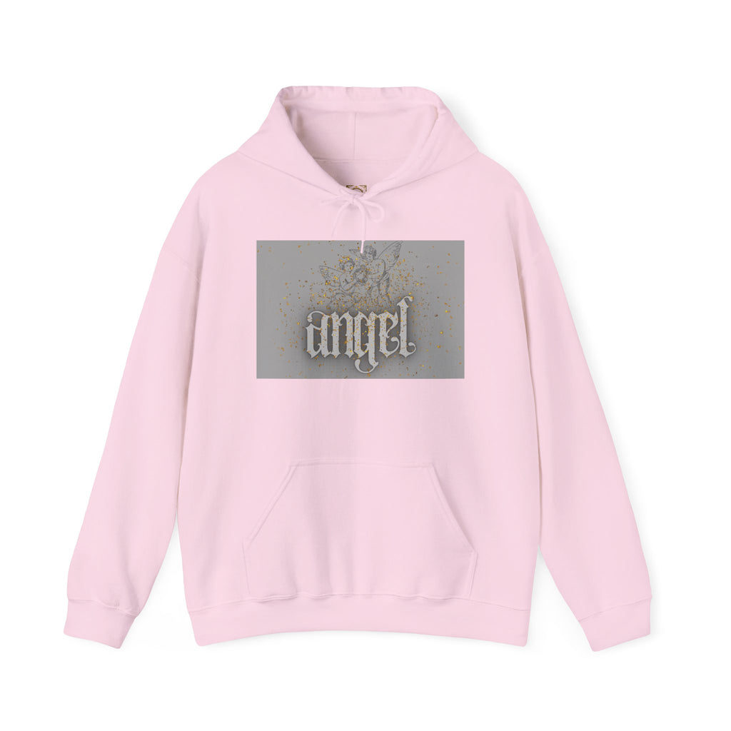 Angel Gothic Hoodie — White Graphic Hooded Sweatshirt