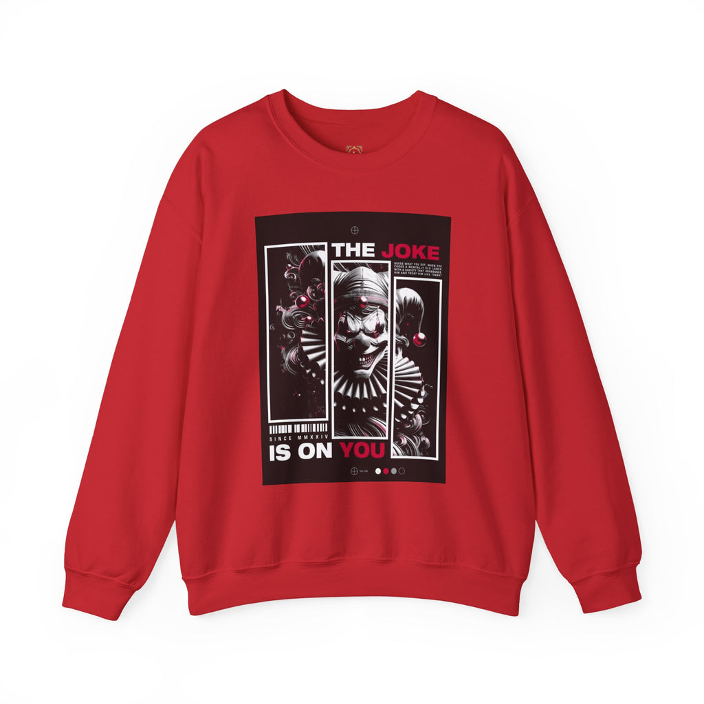 Creepy Clown "The Joke Is On You" Crewneck Sweatshirt