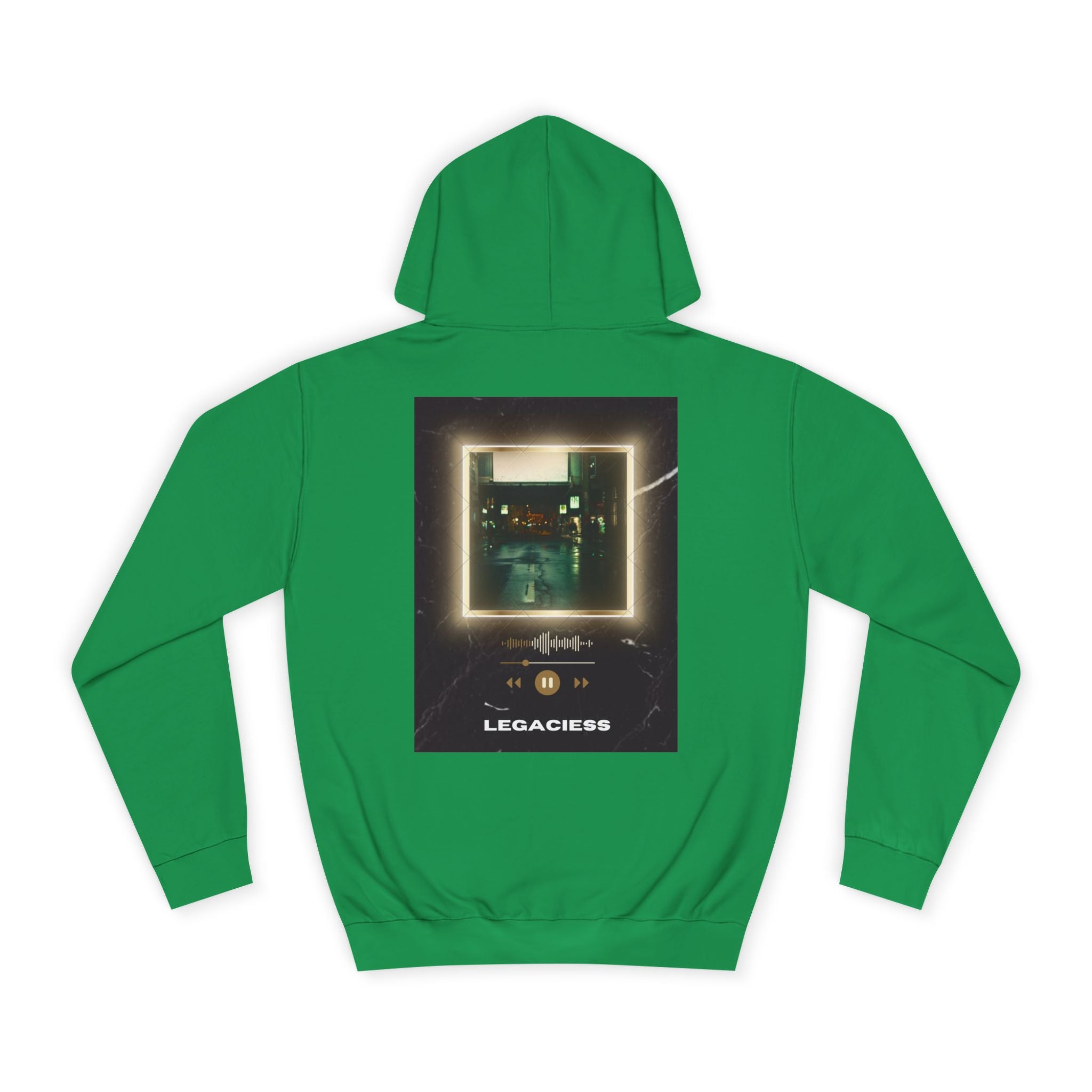 College Hoodie — Retro Neon Square Album Art Design
