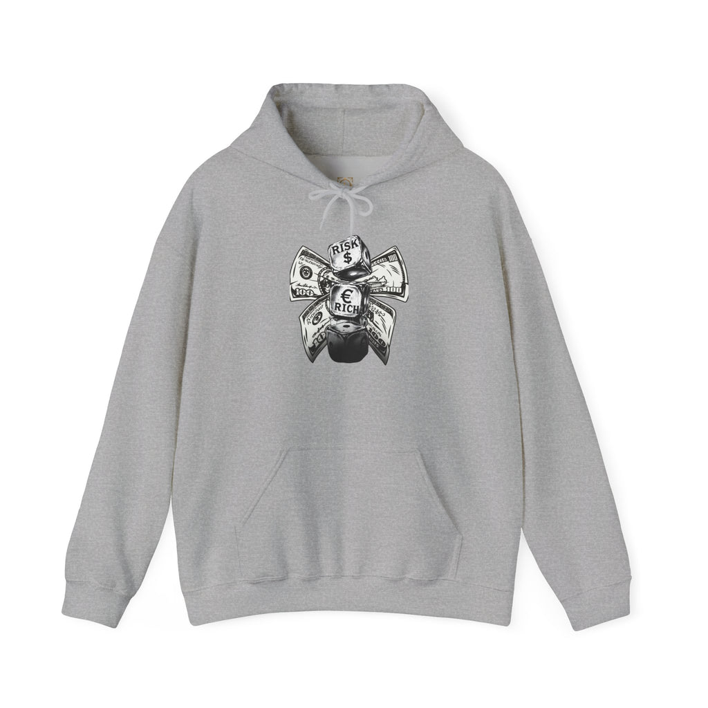 Money Bow Hoodie — Graphic Dollar Knot “Get Rich” Pullover