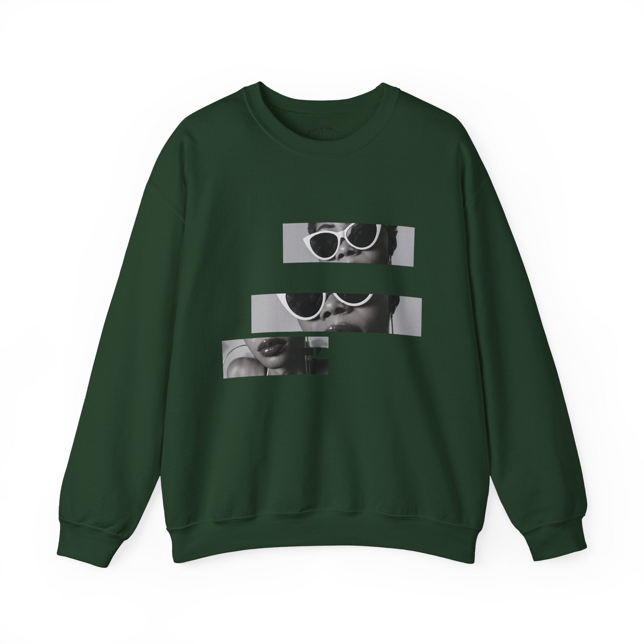 Retro Fragmented Sunglasses Crewneck Sweatshirt