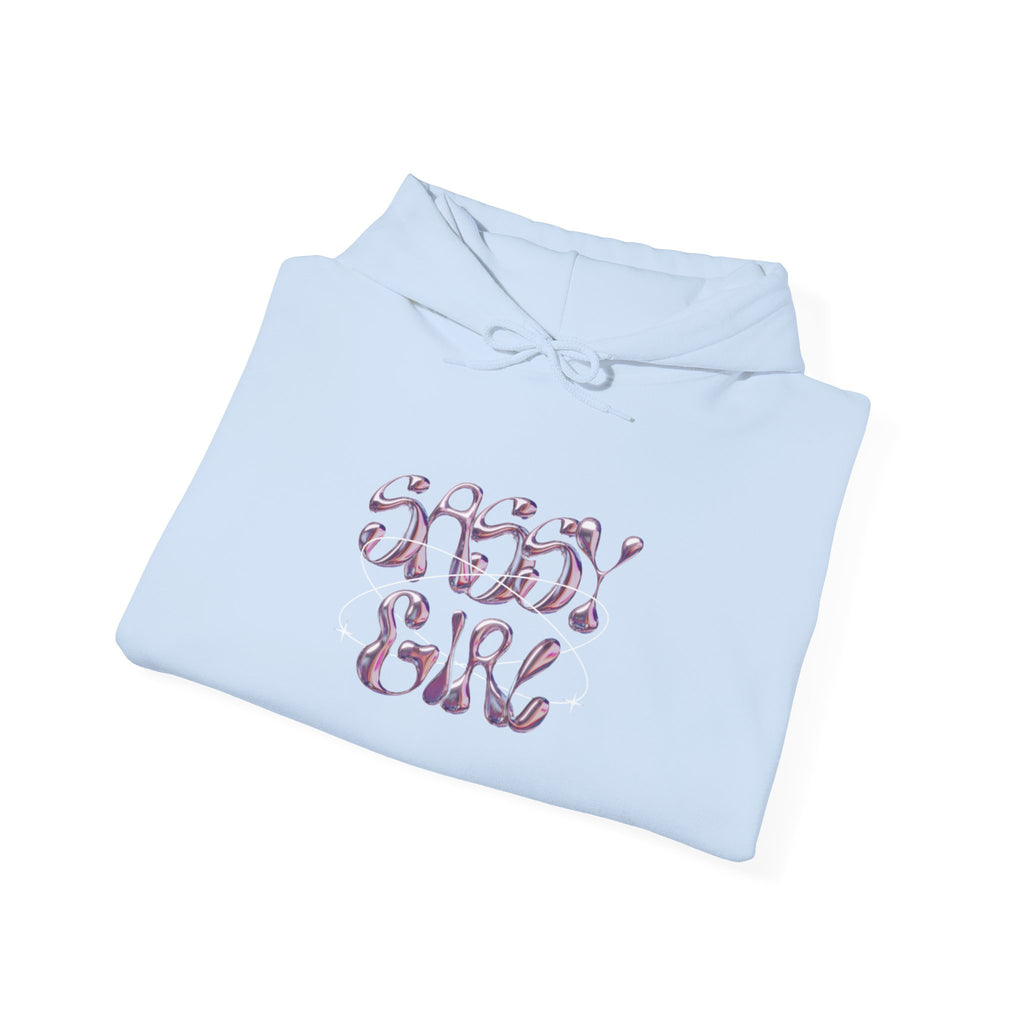 Hoodie — "Shady Girl" Retro Pink Marble Graphic Hoodie